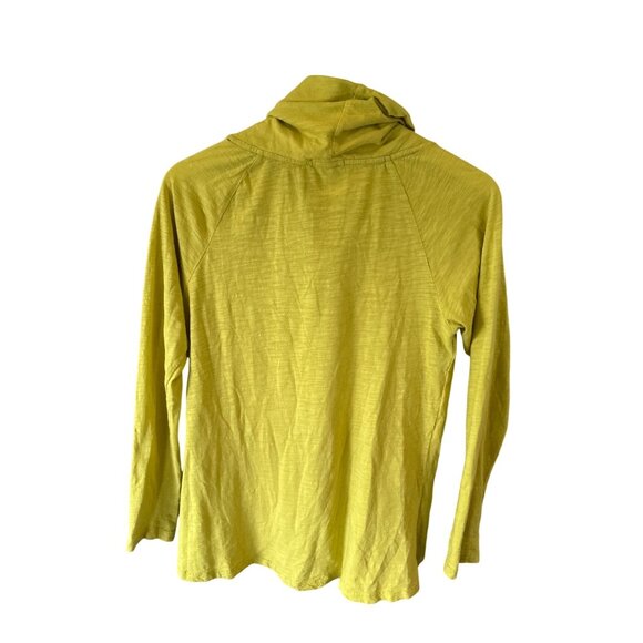 Mod o doc Cowl Neck Lime Green Slub Knit Cotton Top Women's XS Long Sleeve - Picture 9 of 9